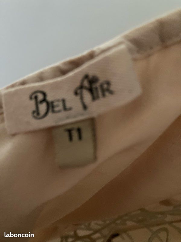 Top En Soie 100% Belle Taille 2 - Dos Nu Col Rond - Motif Floral Rose - Neuf Avec étiquettes