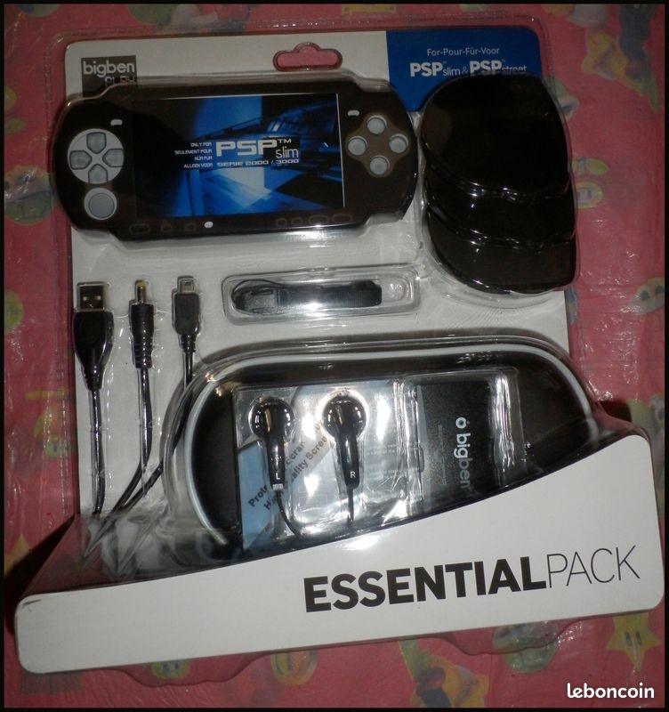 Pochette De Protection Officielle NOIRE Pour PSP Slim & Lite (PSP-2000) - En Silicone Rembourré - Anti-poussière