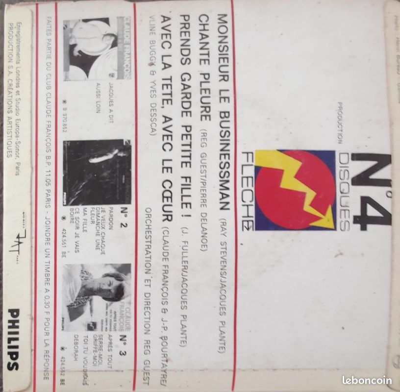 Claude François - Monsieur le businessman 45t (image 2)