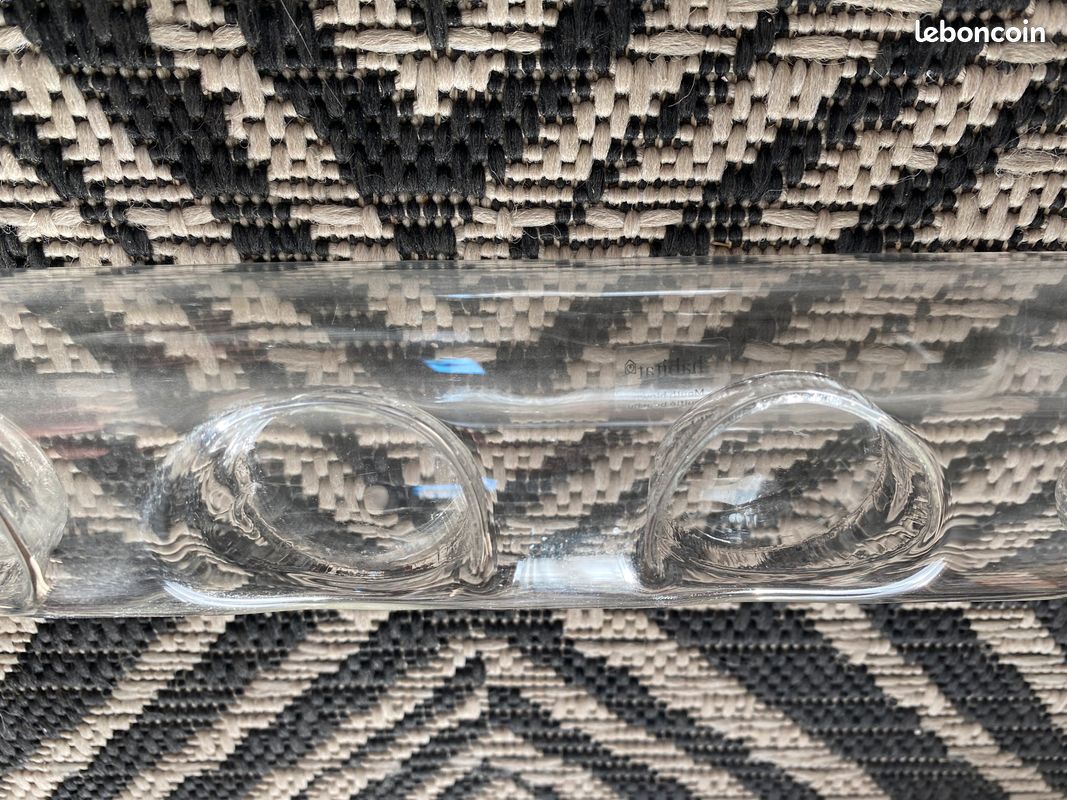 Porte-Bougie centre de table allongé en verre transparent (image 3)