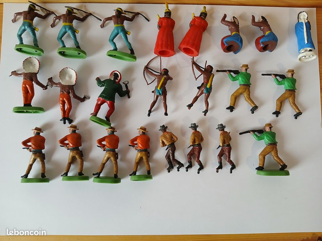 Lot De 4 Figurines Soldats Cowboys Britains - Occasion Bon état
