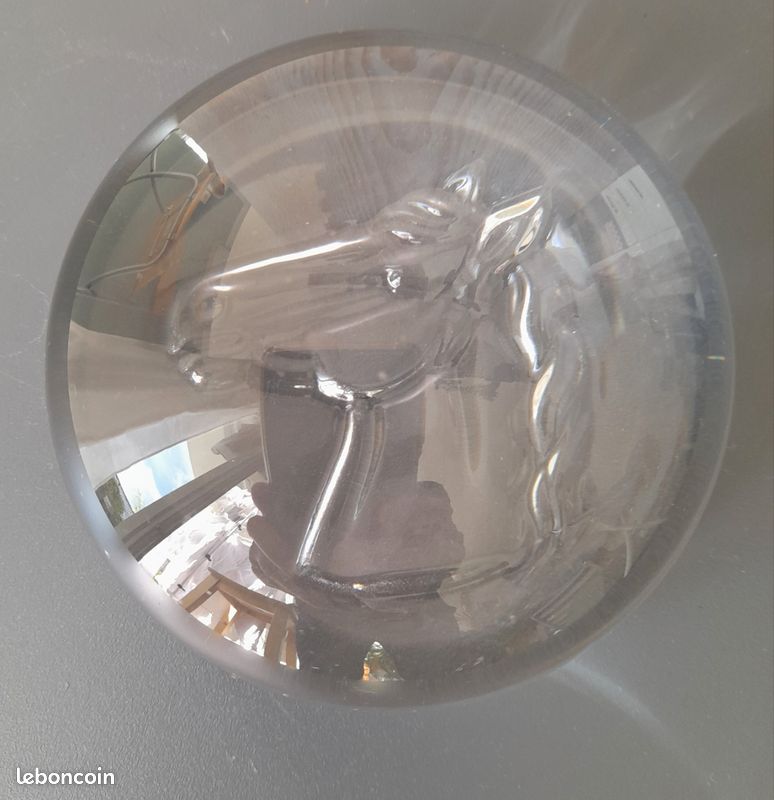 Presse papier cristal d'Arques cheval (image 2)