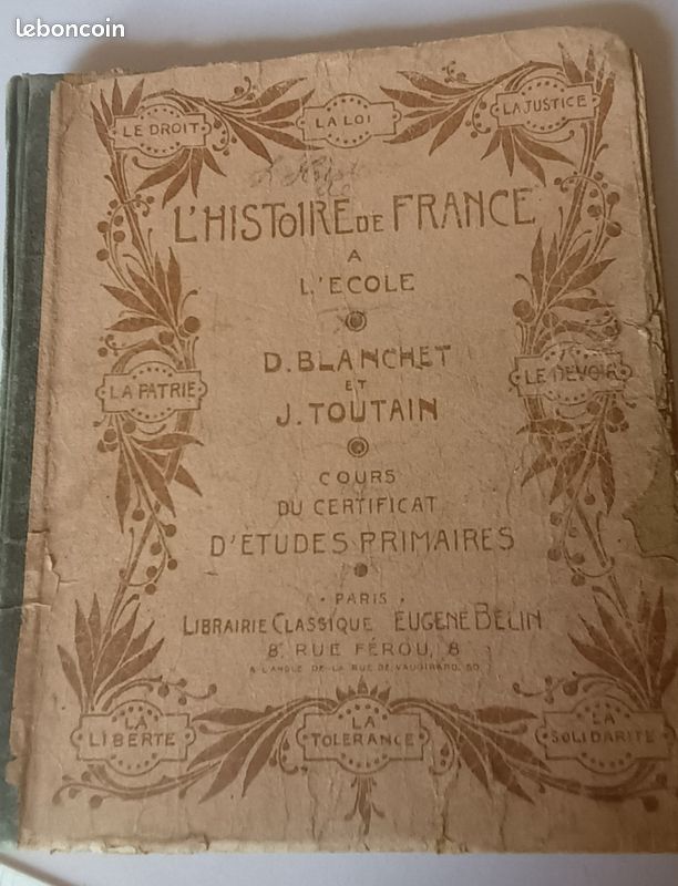 Livre 1910 anciens l'histoire de france a l'ecole (image 1)