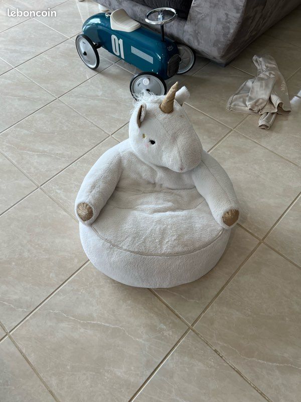 Fauteuil Enfant Avec Joli Motif Licorne & Tissu En Spandex, Canapé