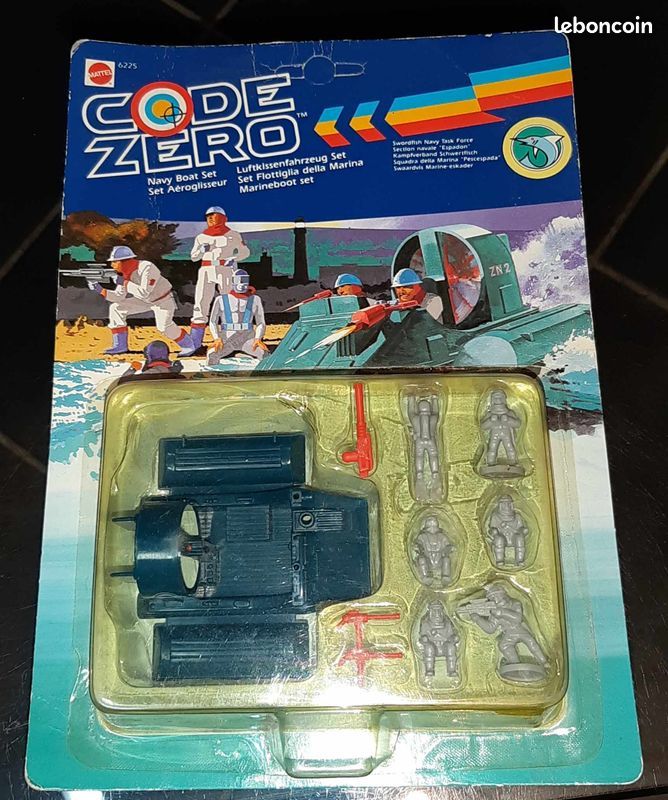 Set Action Figure Mattel – Code Zero Navy Boat – Neuf En Boîte