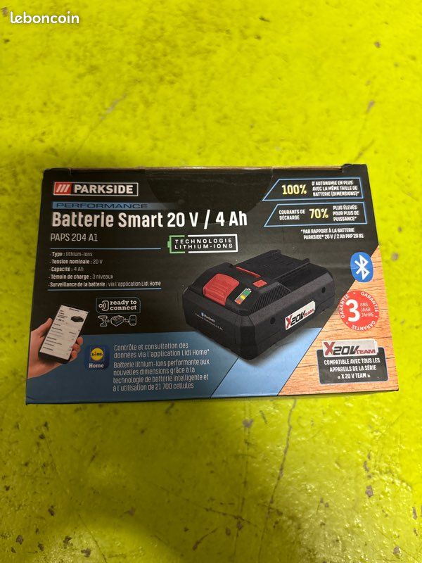 Batteries smart 20V/4Ah Parkside performance Bricolage