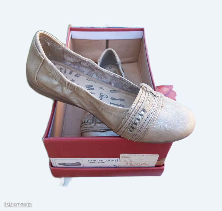 Mustang Shoes Ballerines Mustang Femme Ballerine Mustang Beige 37