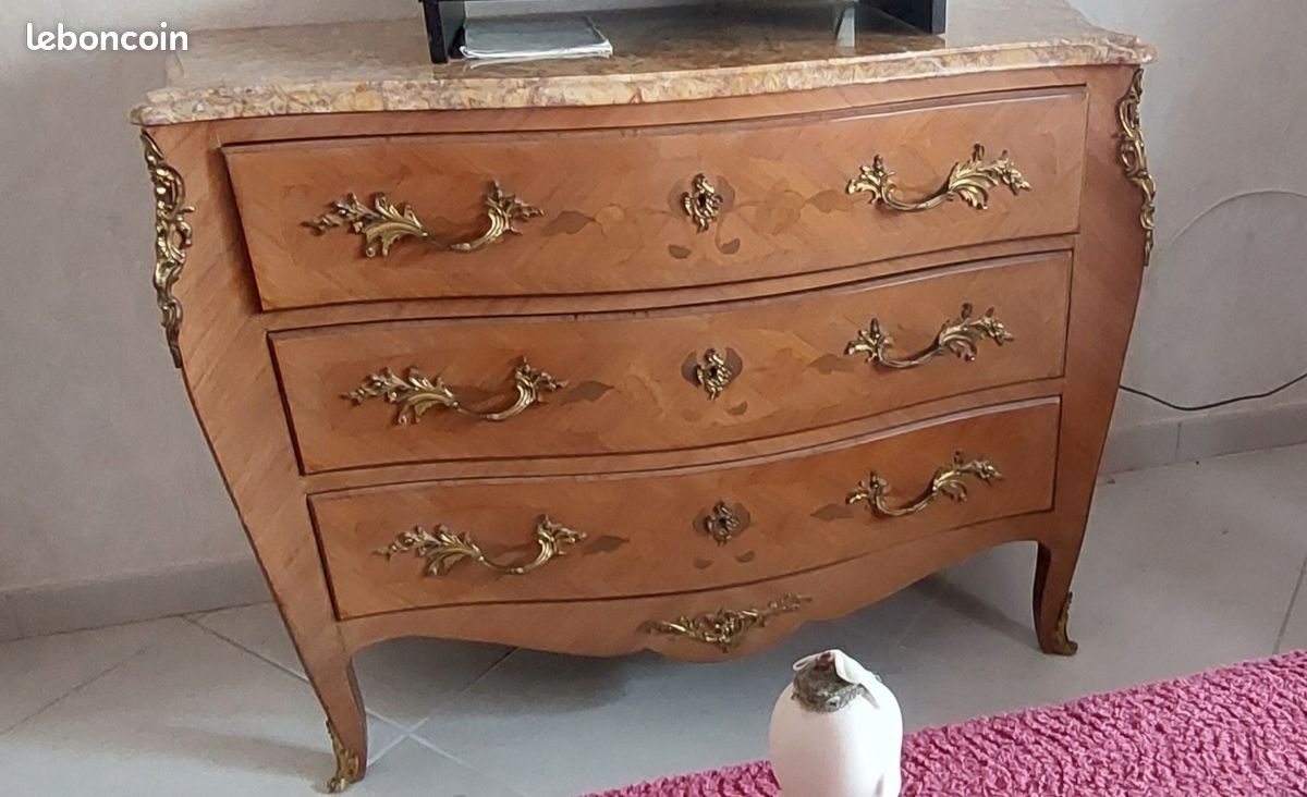 Commode style Louis xv + 2 chevets (image 2)