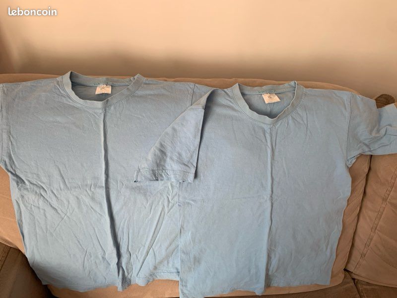Lot 2 t-shirts bleu ciel carrick 8 10 ans (image 1)