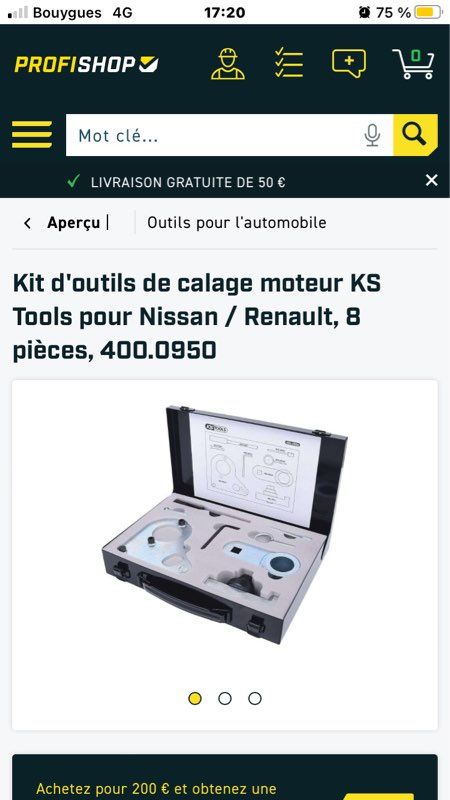 Outillage de calage distribution Renault M9R - Équipement auto