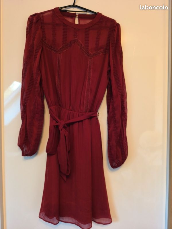 robe longue robe bordeau naf naf