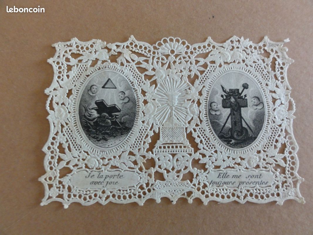 CANIVET 19TH MARIE Immaculée image Pieuse dentelle Holy Card 4 EUR 5,50 - FR