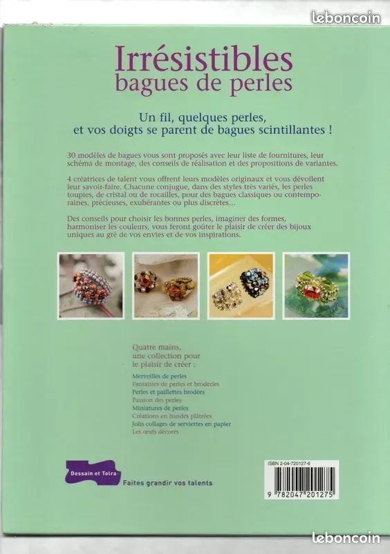 Lot de 4 jolis livres d'instructions sur la création de bijoux en perles (image 14)