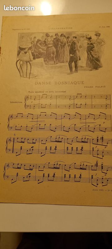 Musique Partitions Supplément musical de l'illustration époque 1900 (image 7)