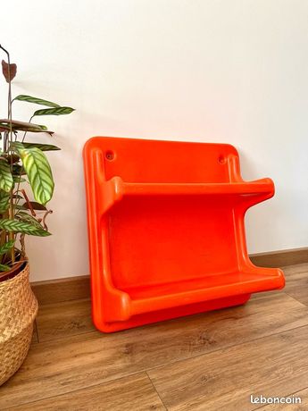 Papier Doublure étagère Vintage Roylcraft - Chromé Années 70 - 32,5 Pi² - Motif Floral Vert/orange