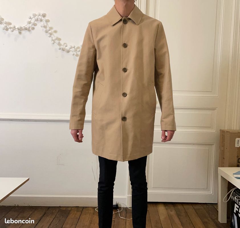 Veste longue beige (image 3)