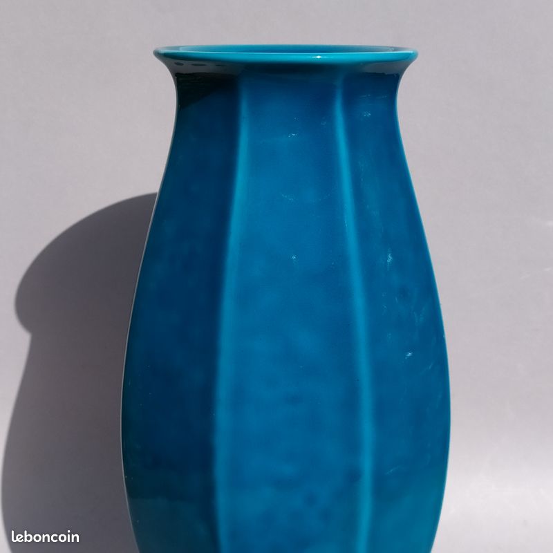 Vase céramique Sèvres par Paul Millet - Bleu turquoise (image 3)