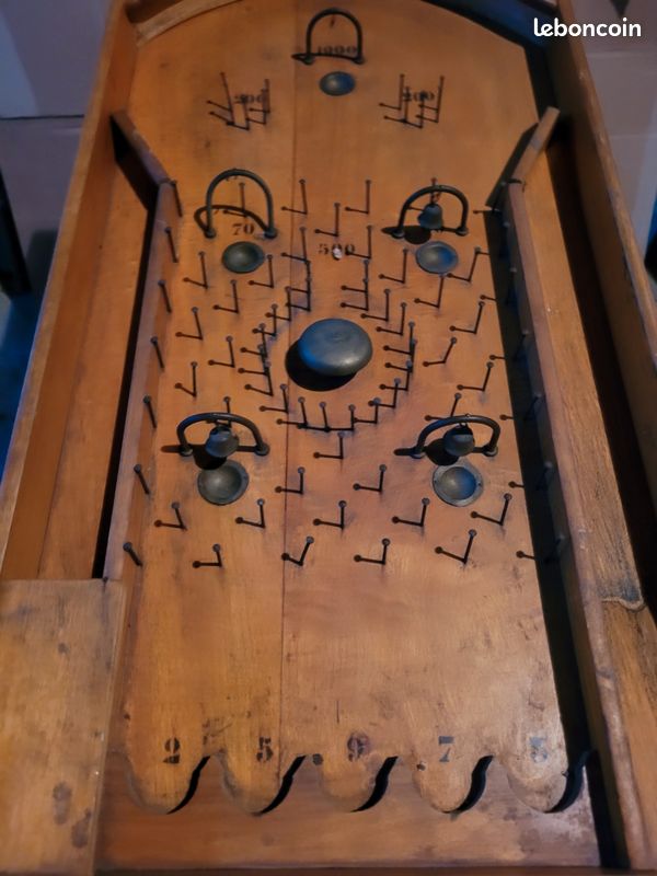 Ancien Flipper En Bois - Jeu De Café Vintage - Collection