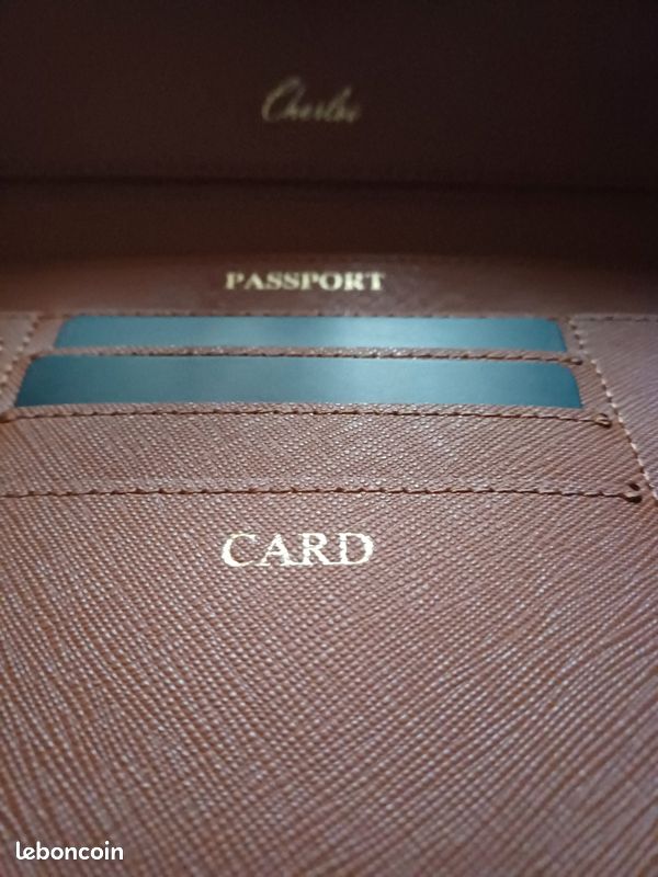Cherloi - Portefeuille de Voyage Organisateur Passeport - Cuir Saffiano - Neuf (image 8)