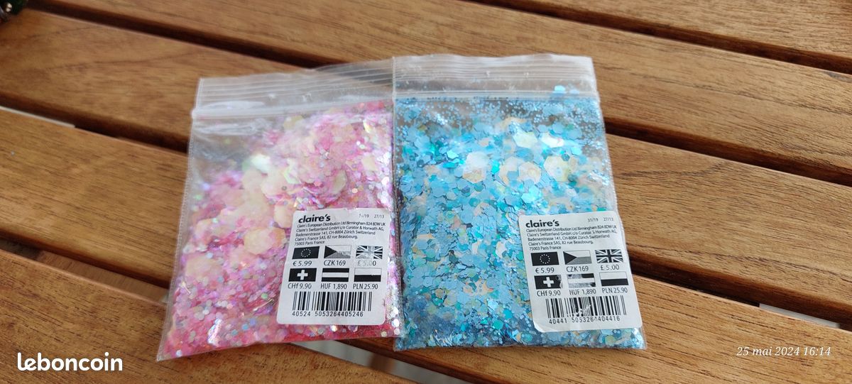 2 pochettes de paillettes Claire's (image 2)