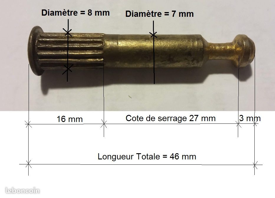 14 Goujons d'Assemblage en acier pour Insert de type Rastex (image 2)