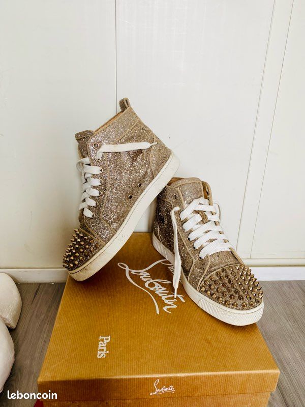 Magnifique Basket Christian Louboutin Authentique Style Lou Spikes