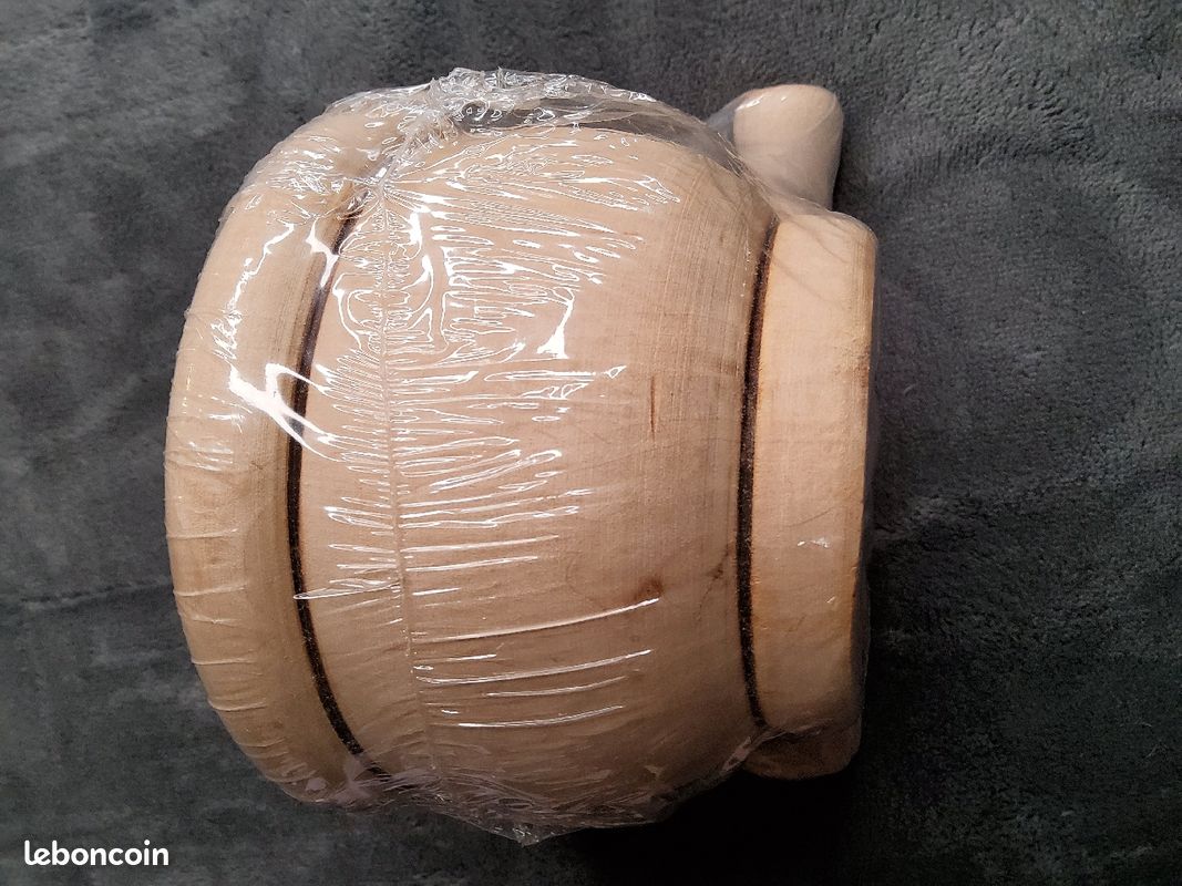 Mortier et Pilon en bois naturel Neuf (image 6)