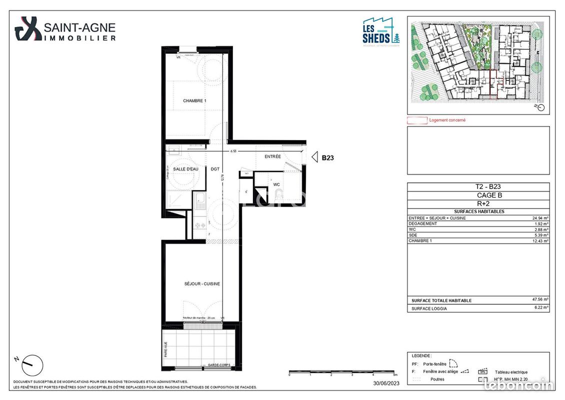 Appartement 2 pièces 48 m² · à Chambéry · 48 m² · 750 €/mois
