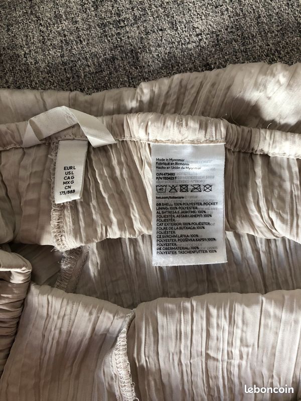 Pantalon plissé blanc léger H&M - femme (image 3)