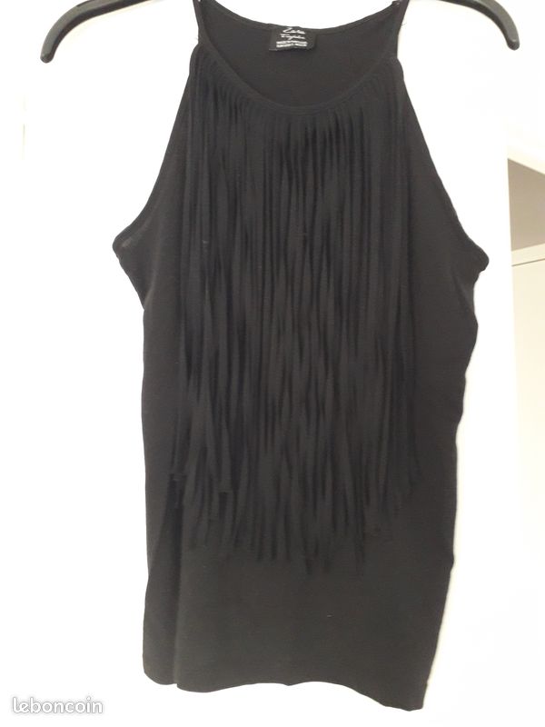 Haut Zara Taille L - Noir Sans Manches, Idéal Pour Une Soirée Ou Une Occasion Spéciale !