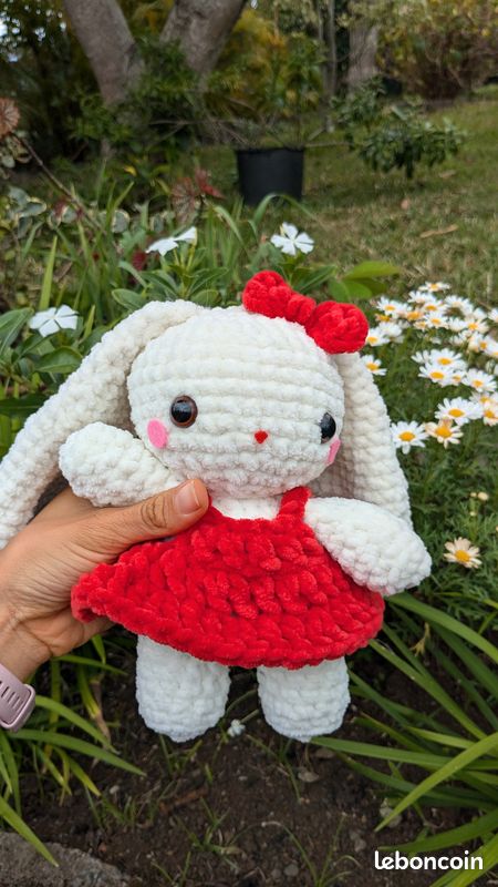 Peluche Lapin grande taille fait main au crochet (image 7)