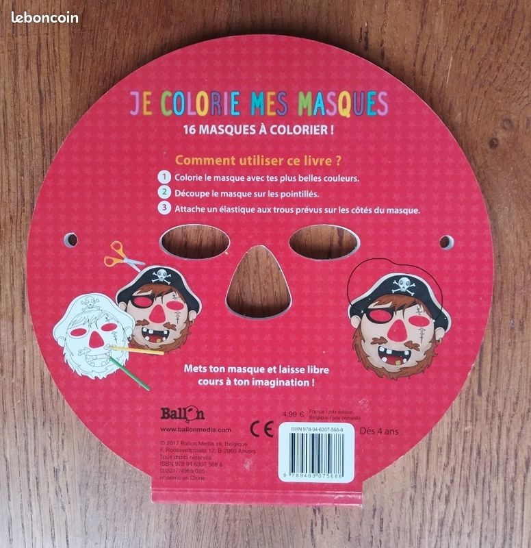 Masques à colorier (image 3)
