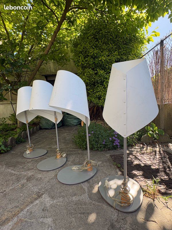 Lot de 4 lampes design blanches – style moderne / scandinave (image 4)