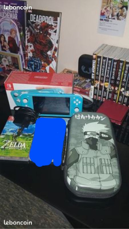 Switch lite avec 1 jeu+ une pochette (image 1)