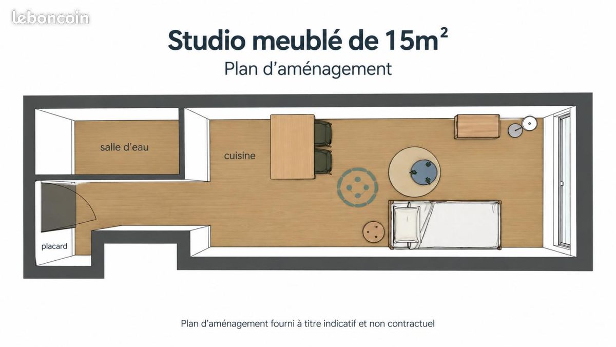 Appartement 1 pièce 15 m² · à Paris · 15 m² · 1 600 €/mois