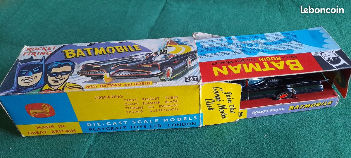 Batmobile Corgi N°267 Première Version 1967 - 1/36e - état Correct Pour Collection