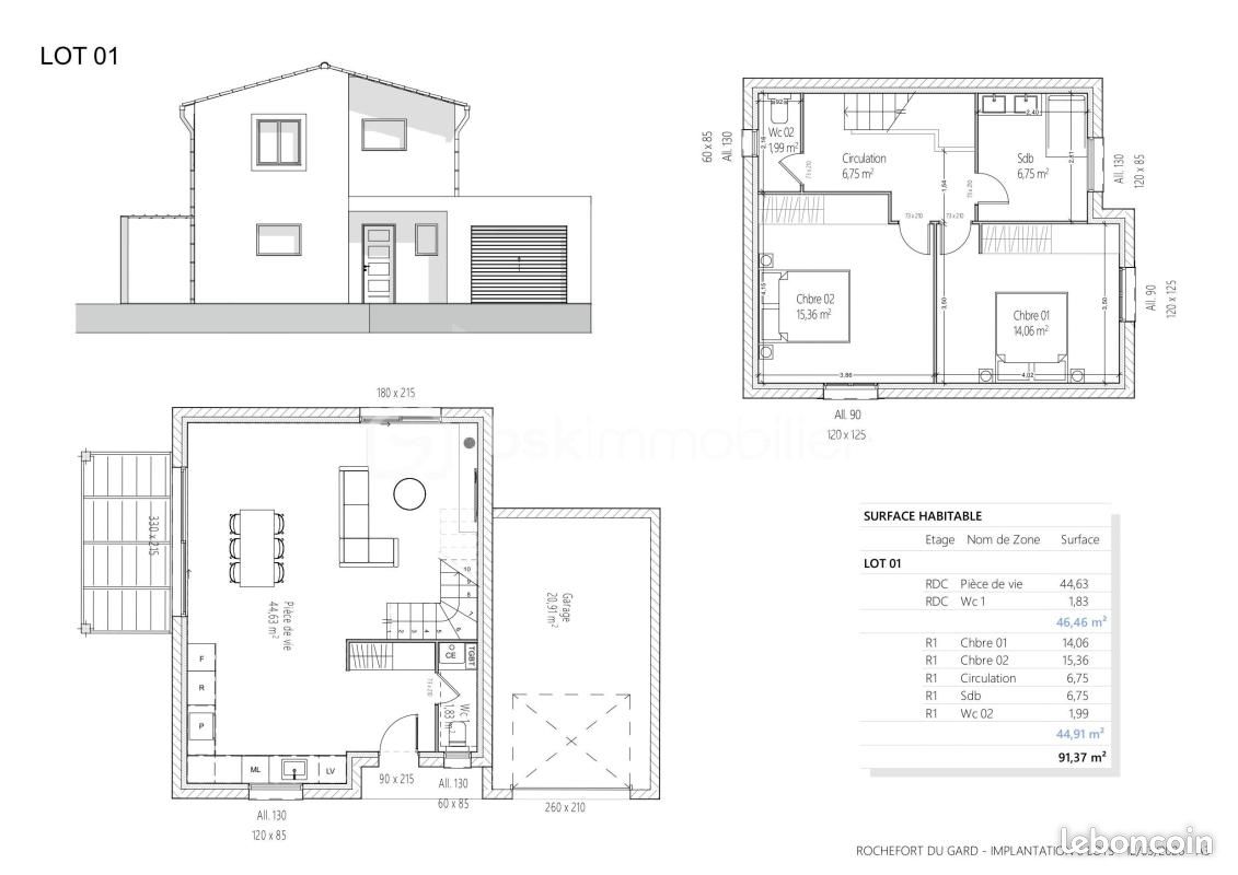 Terrain 385 m² Rochefort Du Gard (image 3)