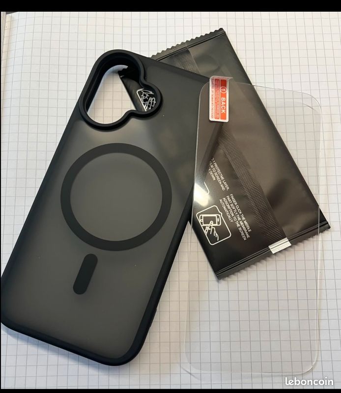 Lanhiem Coque IPhone 15 Pro Avec 2 Verre Trempé, Antichoc Étui De