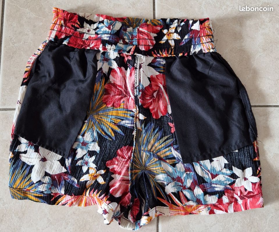 Short 14 Ans Garçon ENFANTS FILLES SHORT Polaire Noir & N. Rose Chino