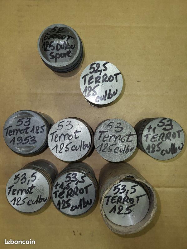 Moto collection Terrot 125 culbutée pistons neufs d'époque (image 1)