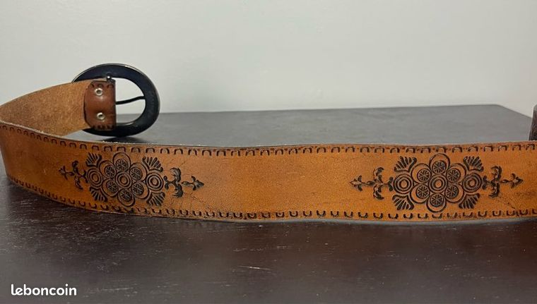 Ceinture En Cuir Marron Vintage GAP - Fabriquée Aux USA Taille M