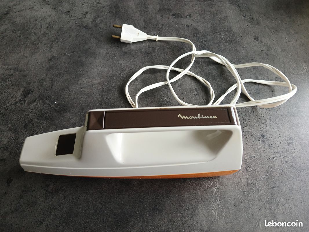 ANCIEN COTEAU ELECTRIQUE MOULINEX MURAL RARE MULTI LAME FINE + NORMAL