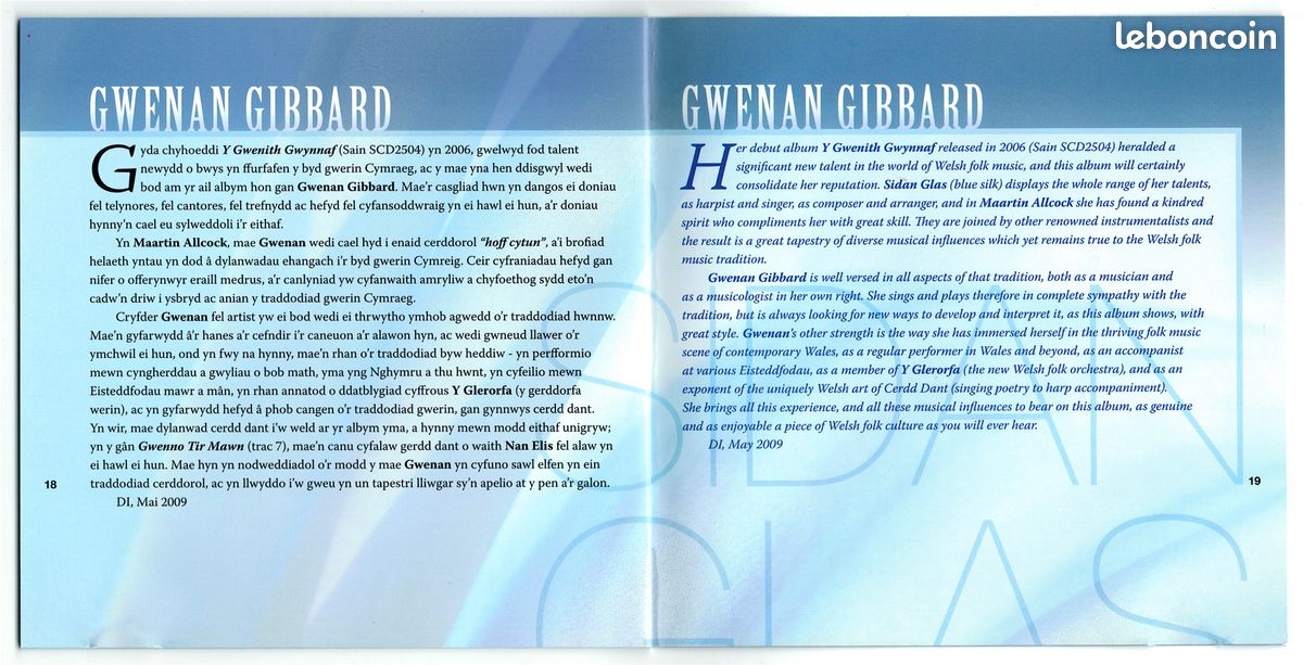 Gwenan Gibbard CD Sidan Glas (image 6)