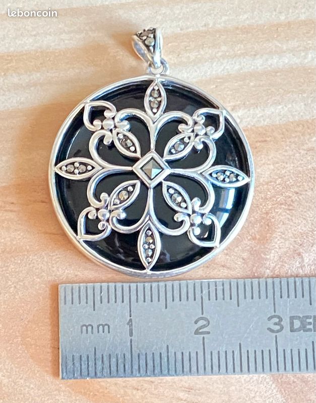 Pendentif en argent 925 avec onyx (image 4)