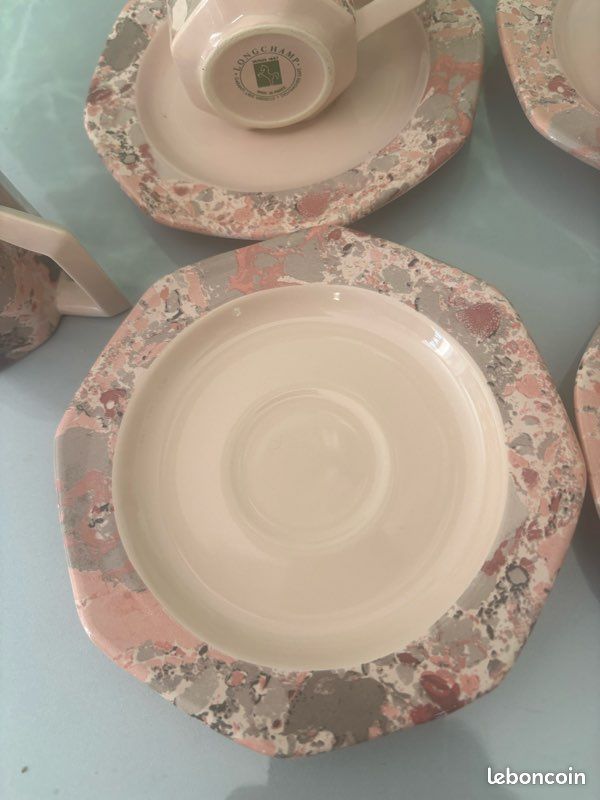 9 tasses et soucoupes octogonales Longchamp (image 9)