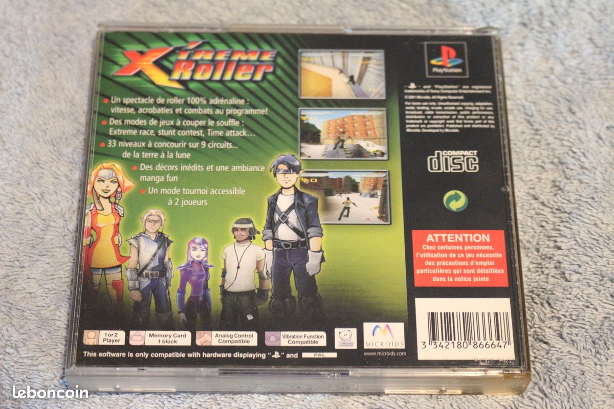 Jaquette Avant Jeu PS1 – Spyro : Year Of The Dragon / Xtreme Roller – Très Bon état – Version Française