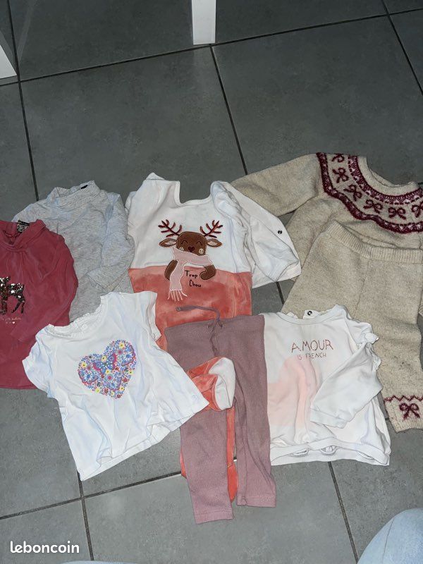 Lot vêtement bébé fille 9 mois (image 1)