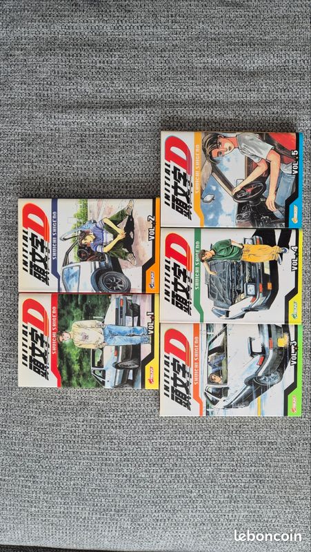 Lot manga Initial D édition Asuka Tome 1 à 5 (image 1)