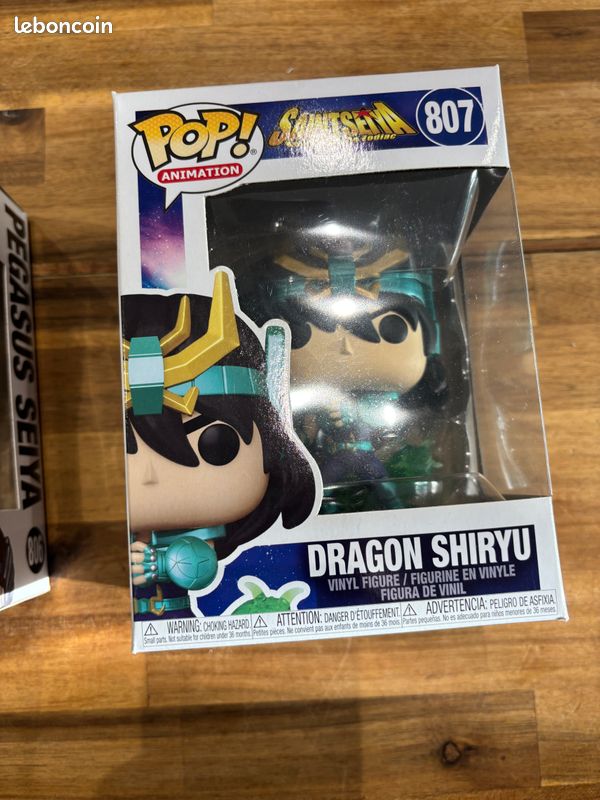 Figurine Funko Pop! Saint Seiya - Dragon Shiryu - Vinyle 9,5 Cm - Collection Officielle - Idée Cadeau Anime