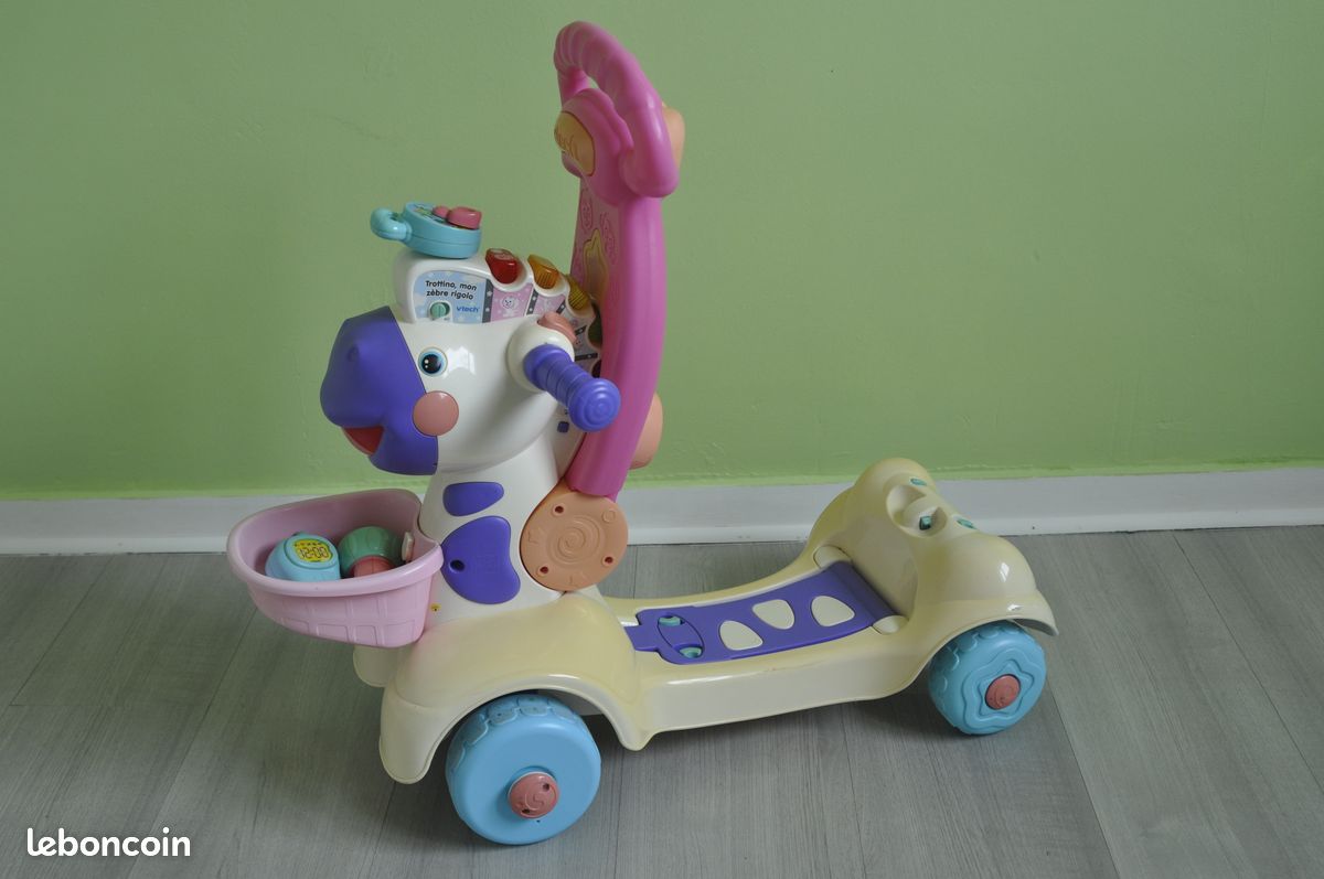 Trottino Mon Zèbre Rigolo - porteur trotteur et trottinette (VTech Baby) (image 3)